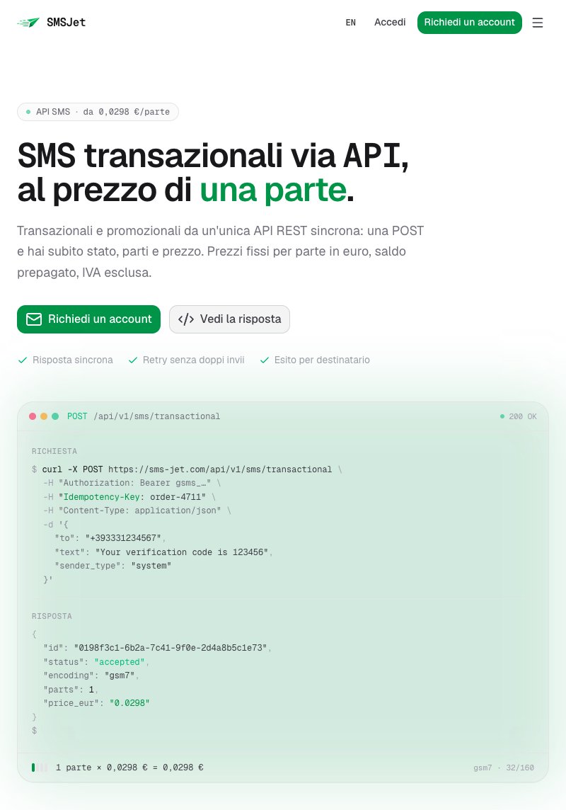 Anteprima di SMSJet